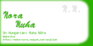 nora muha business card