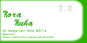 nora muha business card